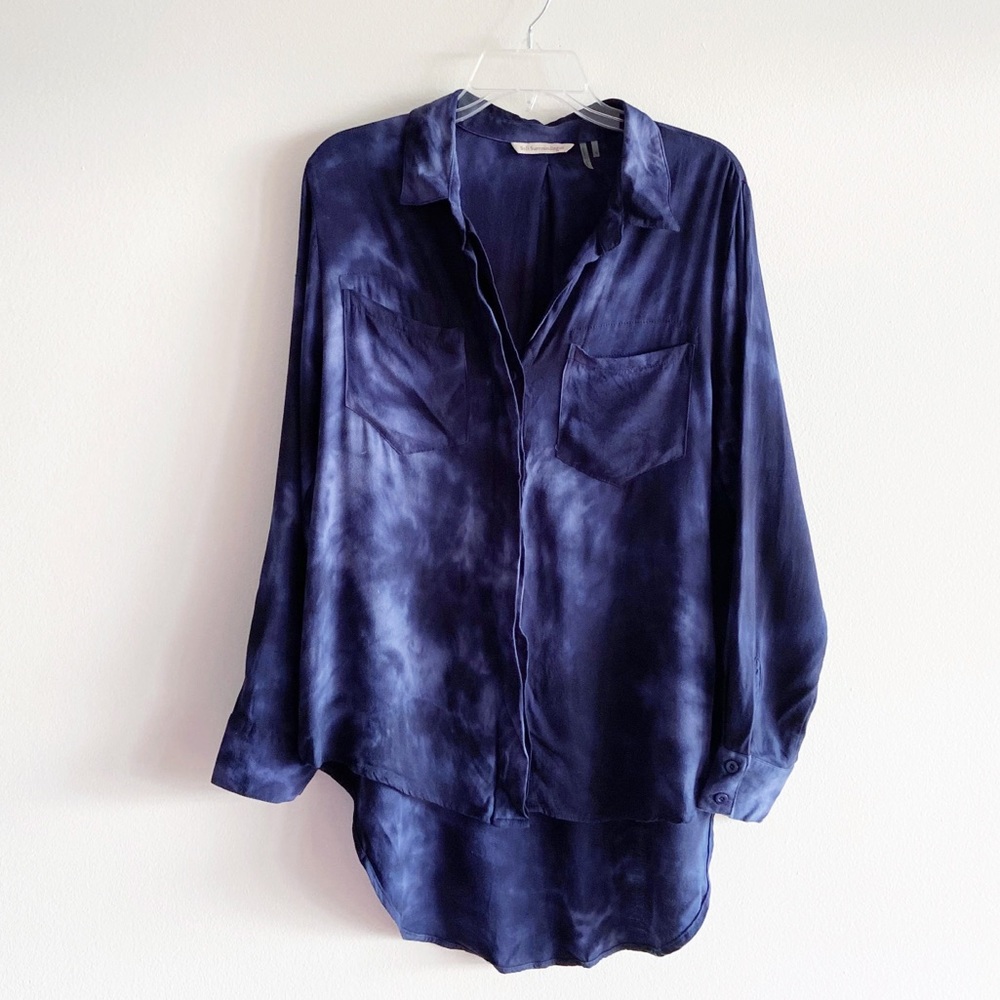 Soft Surroundings Blue Tye Dye Top